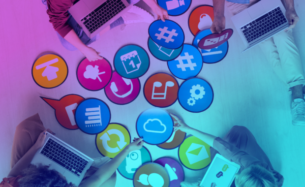 social media managers sort through visual tools